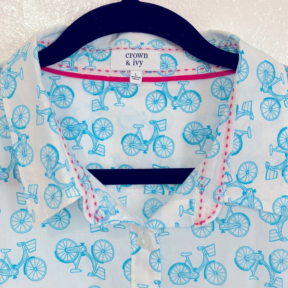 Crown & Ivy cotton shirt size Large